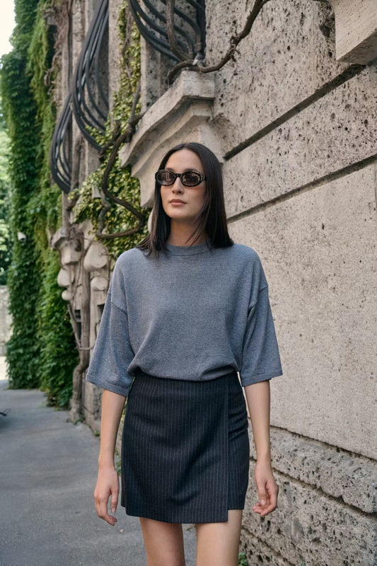 Sanja Pullover, grey melange