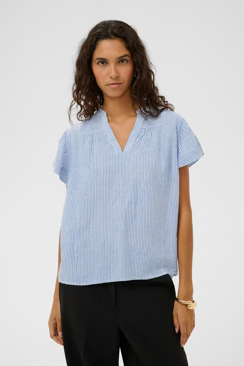 Aria Blouse, Regatta and White