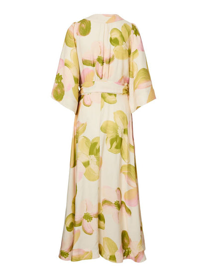 Yasmarga 3/4 Wrap Long Dress, pristine/marga