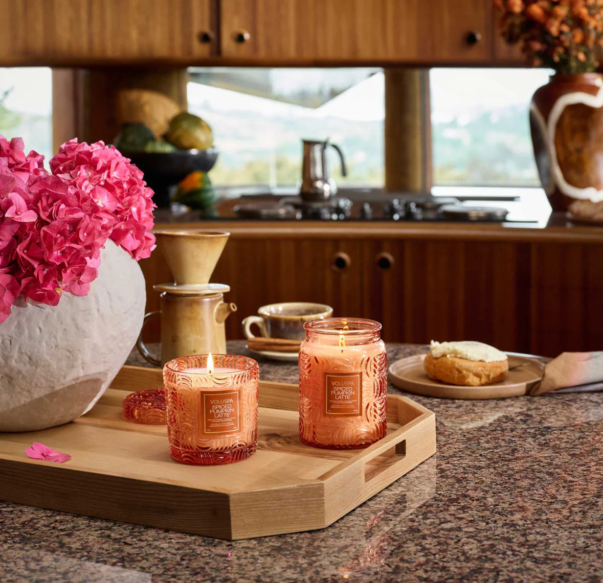 Large Jar Candle, 100h, spiced pumpkin latte