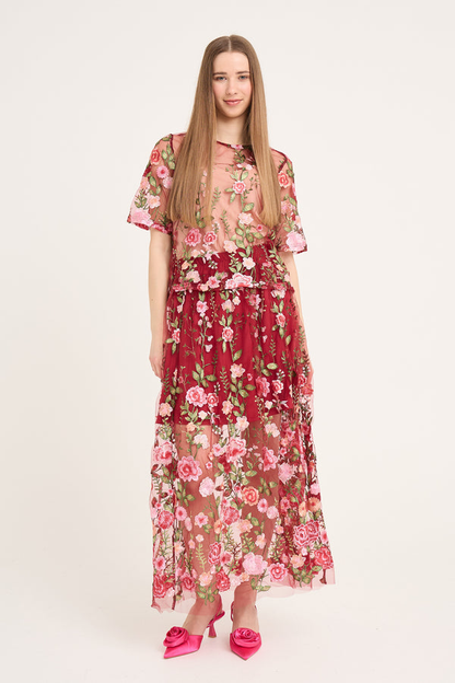 Fuchsia Blouse, rose/red