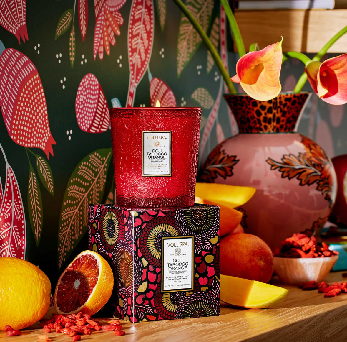 Boxed Candle 60h, Goji Tarocco Orange