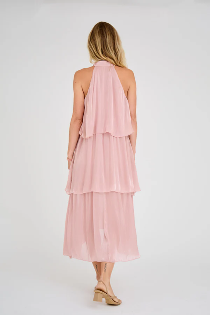 Demi long dress, old rose