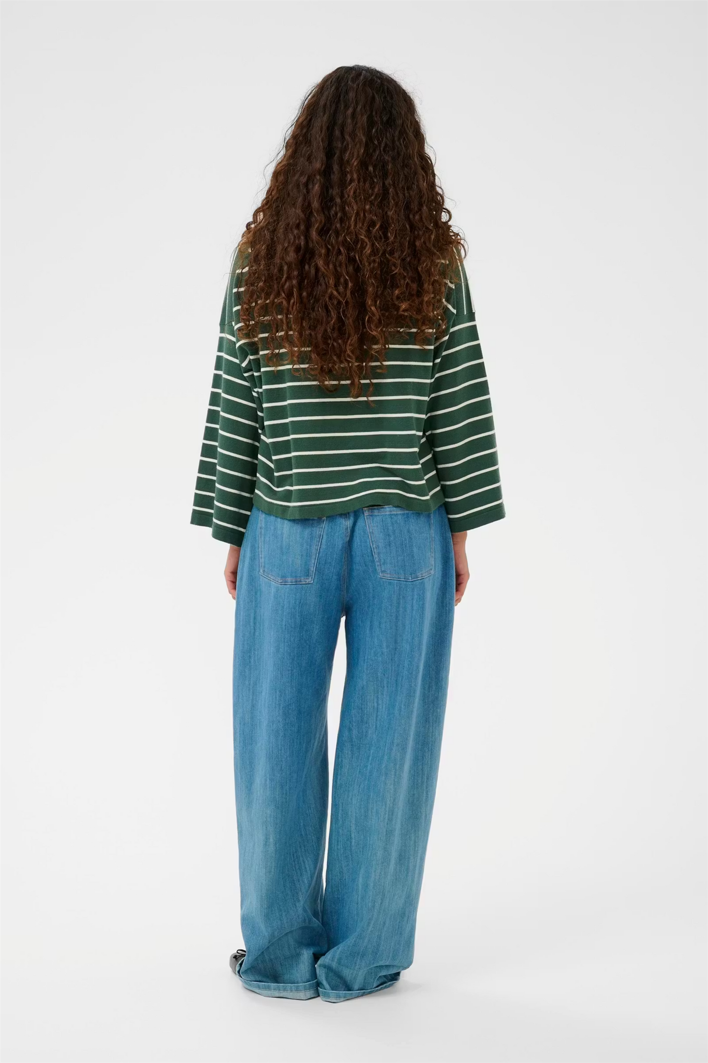 Spina Boxy Pullover Cropped, trekking green
