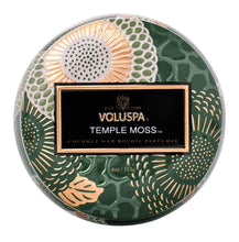 Load image into Gallery viewer, Mini Tin Candle 25h, temple moss