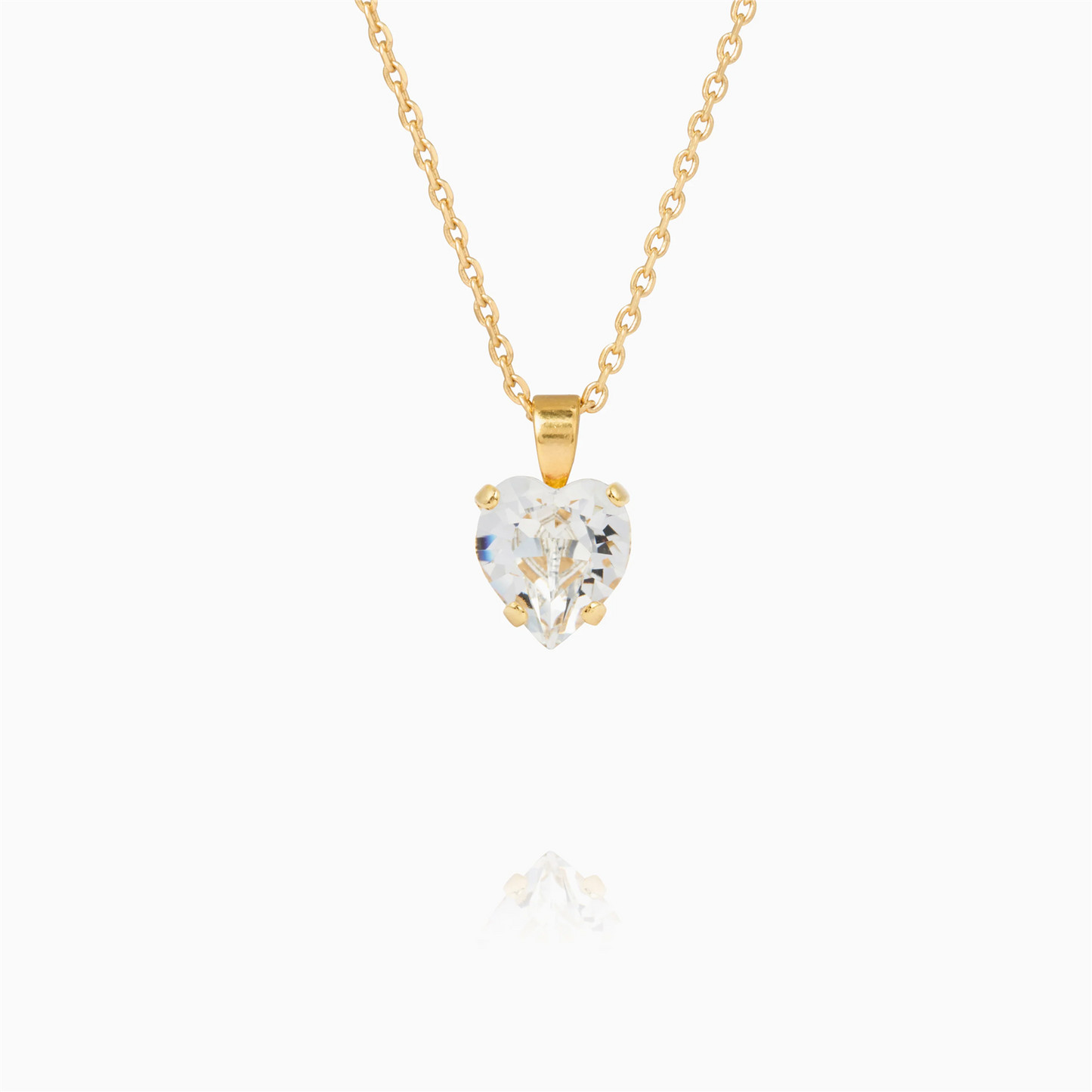 Heart necklace, crystal