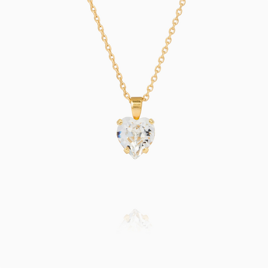Heart necklace, crystal