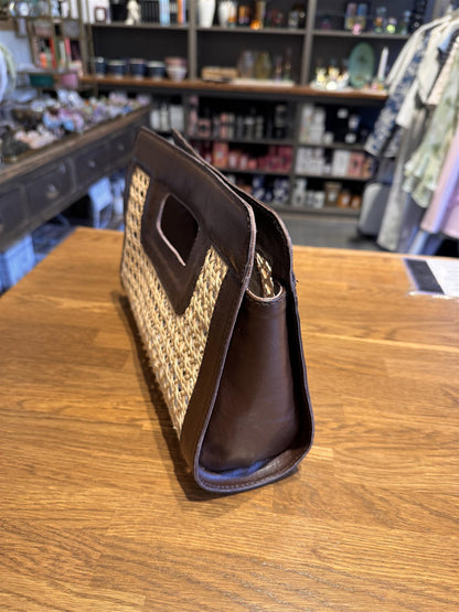 Liten Clutch, mørk brun