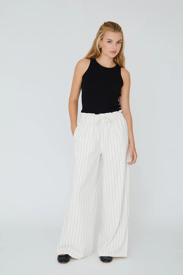 Lerke Stripe Pants, off white