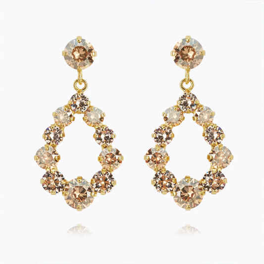 Mini Delia Earrings, golden combo