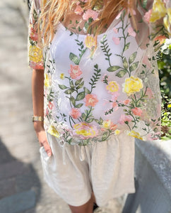 Fuchsia Blouse sand/yellow