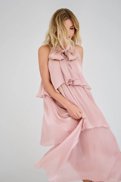 Demi long dress, old rose