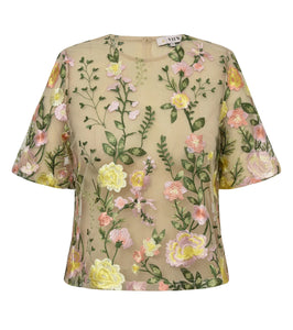 Fuchsia Blouse sand/yellow