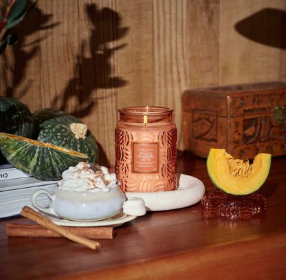 Large Jar Candle, 100h, spiced pumpkin latte