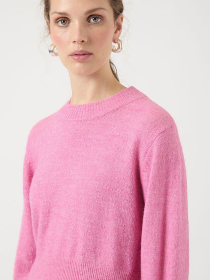 Yasemily Peplum Knit Pullover, Moonlite Mauve