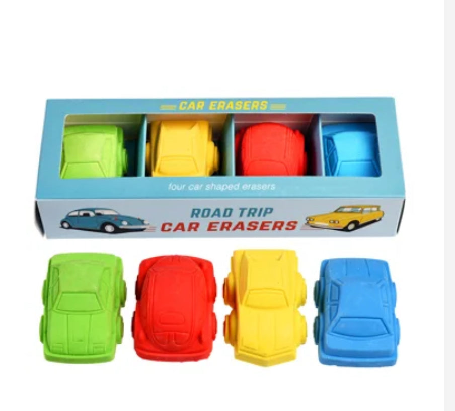 Car erasers (set of 4)