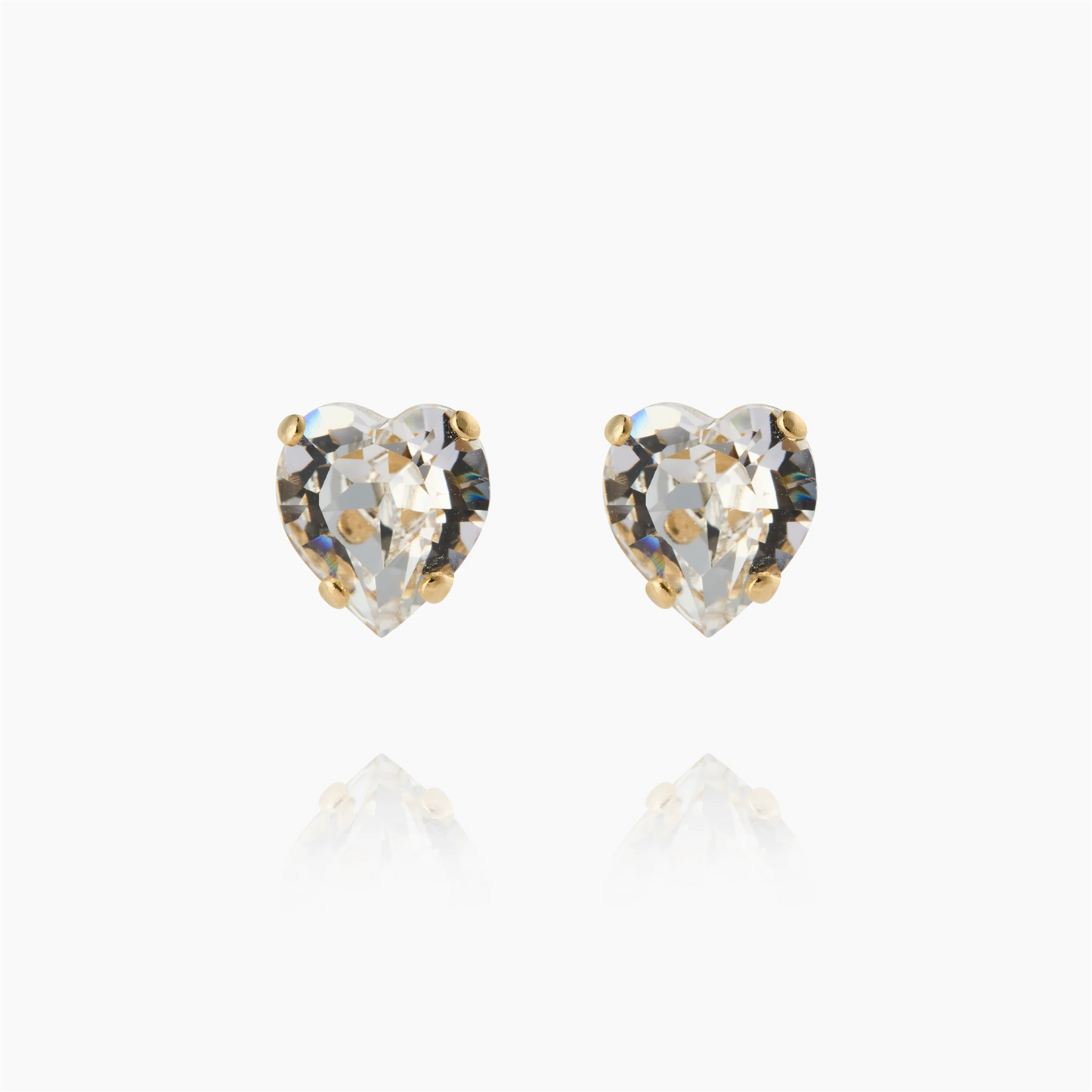 Heart earrings, crystal