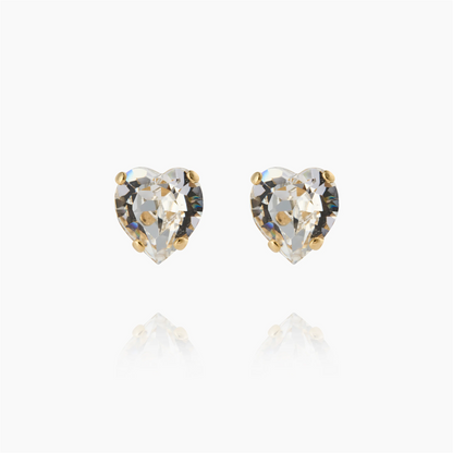 Heart earrings, crystal