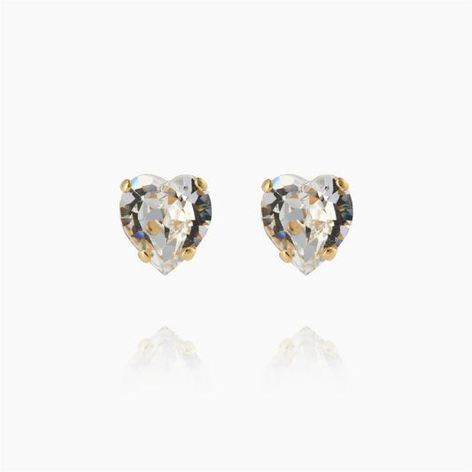 Heart earrings, crystal