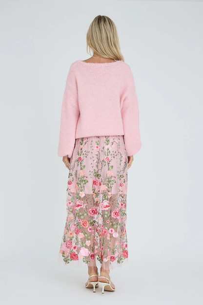 Fuchsia Skirt, rose/red