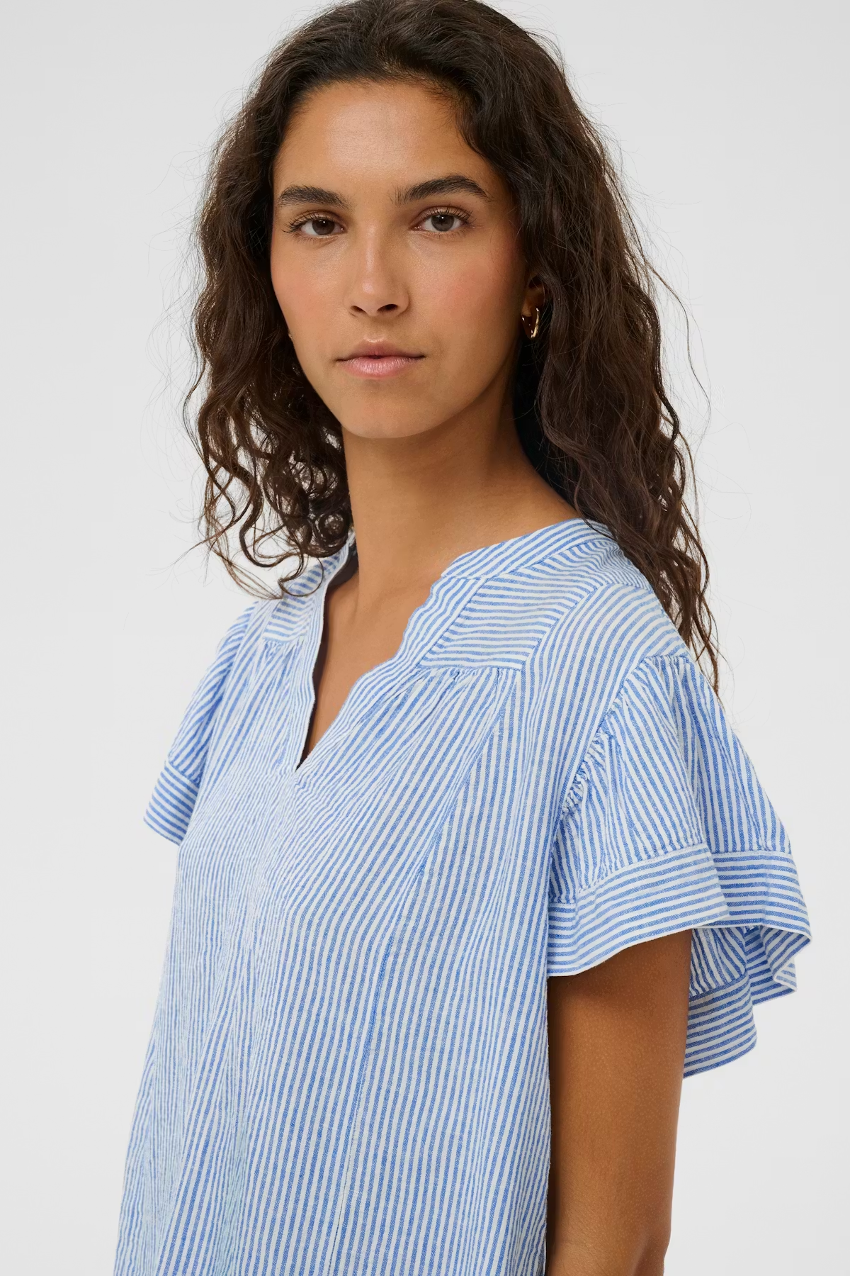 Aria Blouse, Regatta and White