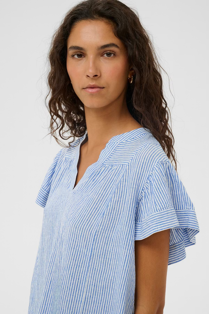 Aria Blouse, Regatta and White