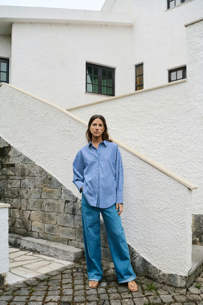 Calken Shirt, Nouvean Navy Stri