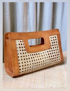 Liten Clutch, cognac