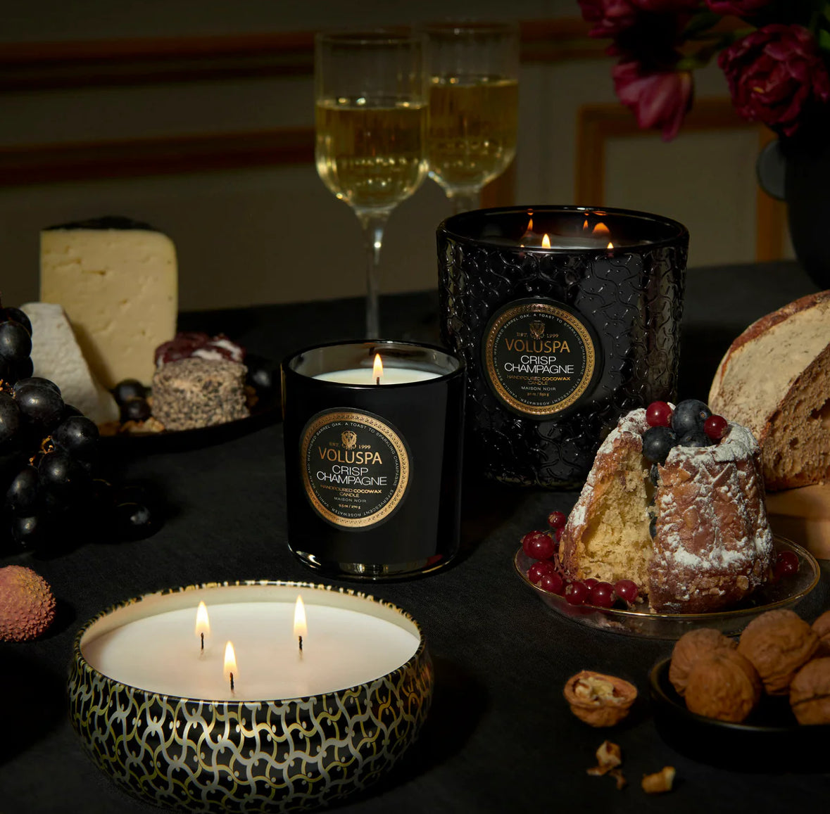Boxed Candle 60h, crisp champagne