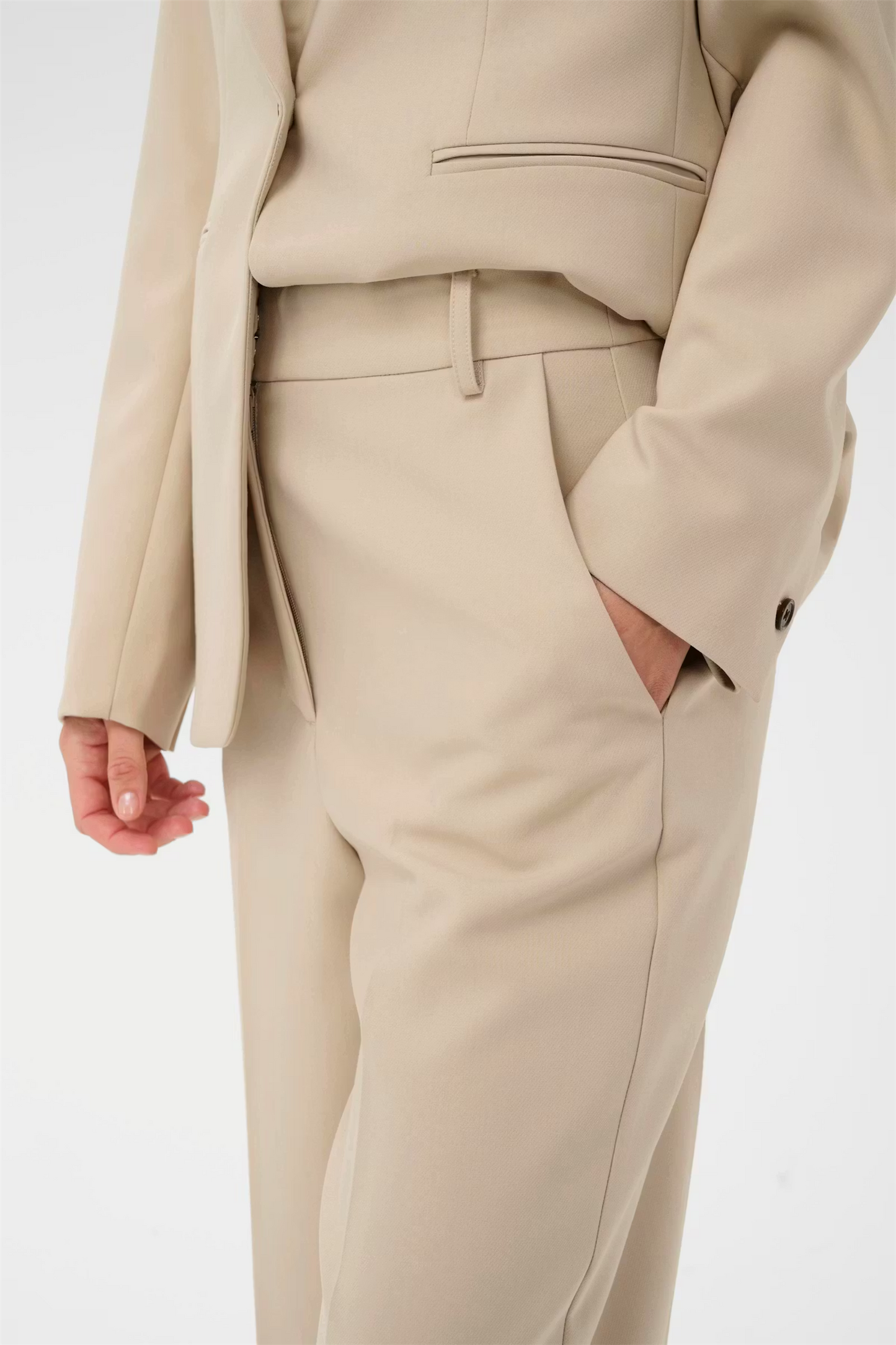Corinne Suiting Pants, oatmeal
