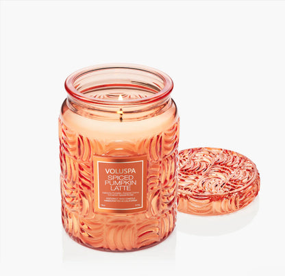 Large Jar Candle, 100h, spiced pumpkin latte
