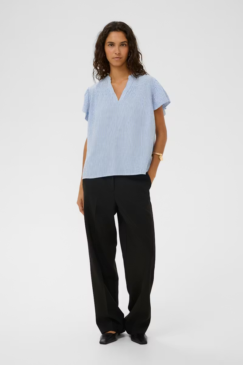 Aria Blouse, Regatta and White