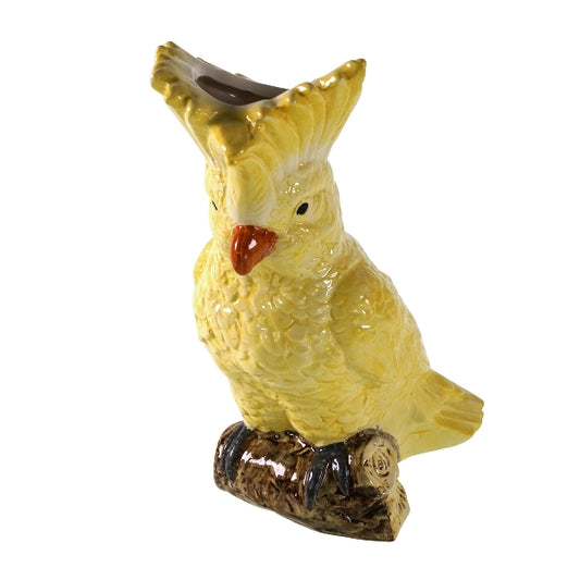 Vase Cockatoo, yellow, dolomite