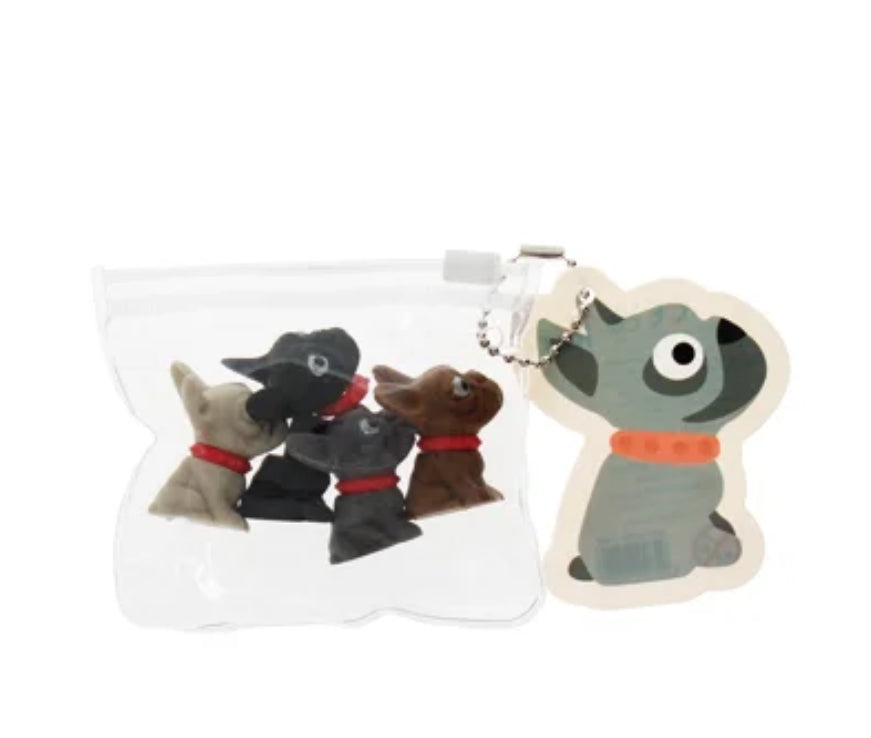 Erasers (set of 4) - Dogs