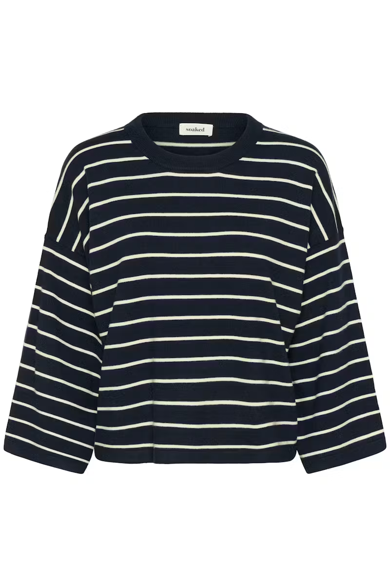 Spina Boxy Pullover Cropped, salute /white