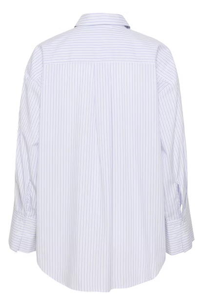 Oriana Shirt, white and blue stripes