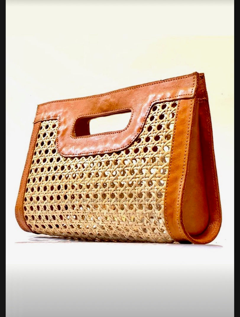 Liten Clutch, cognac