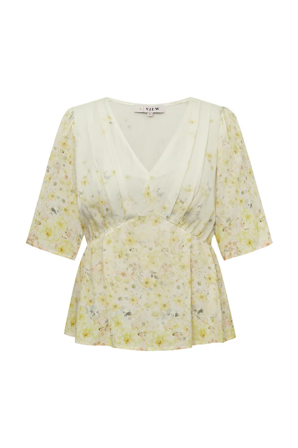 Aurora Blouse, pale yellow