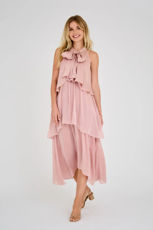 Demi long dress, old rose