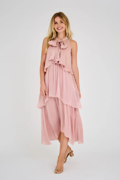 Demi long dress, old rose
