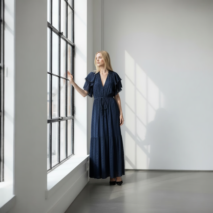 Wave Dress, ultra marine blue