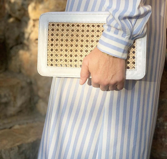 Liten Clutch m/glidelås, white