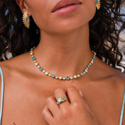 Jannie Ring, gold laguna combo