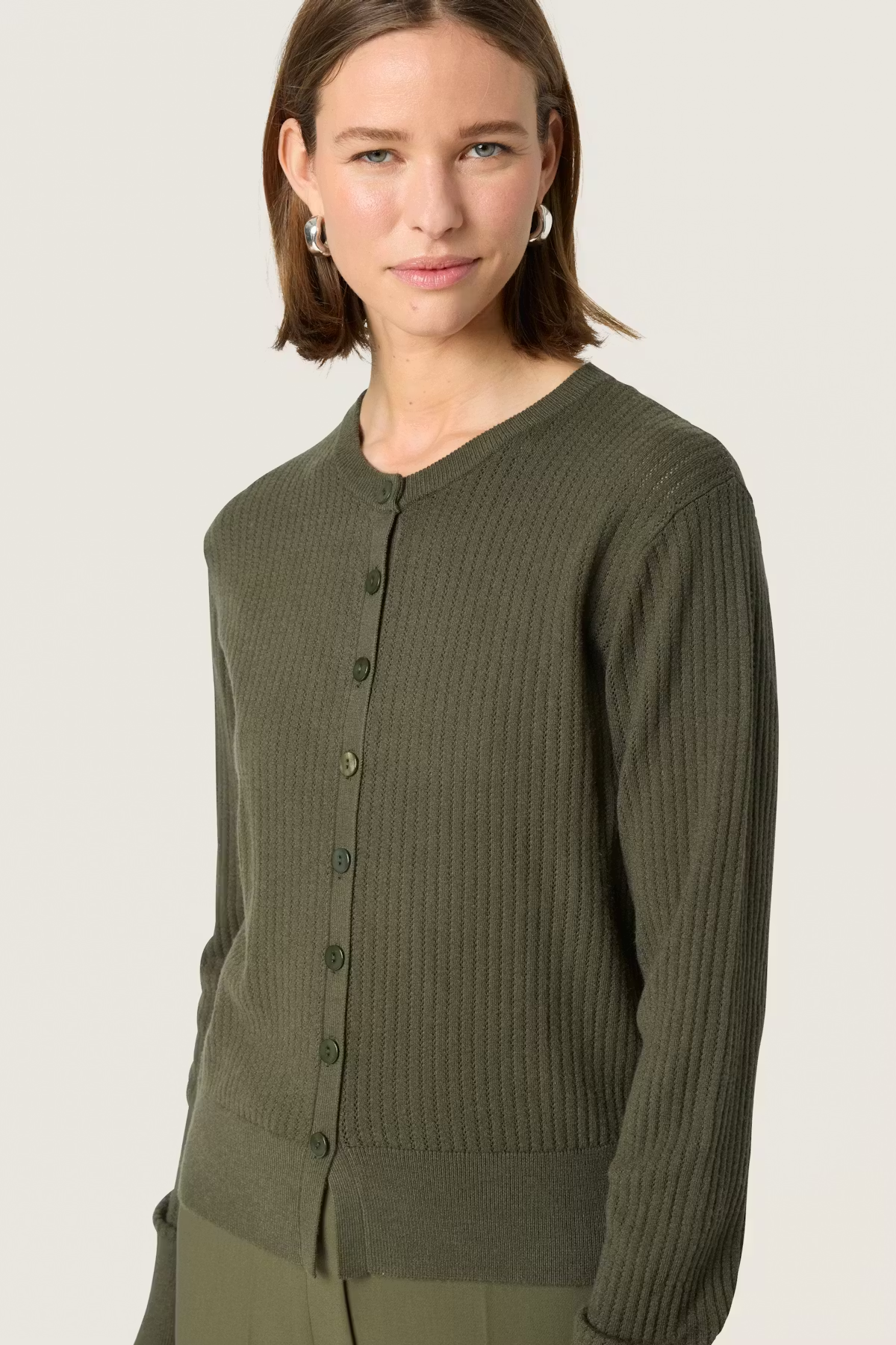 Spina Cardigan, grape leaf