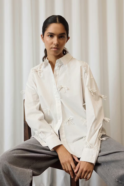 Joa Bow Shirt LS, broken white