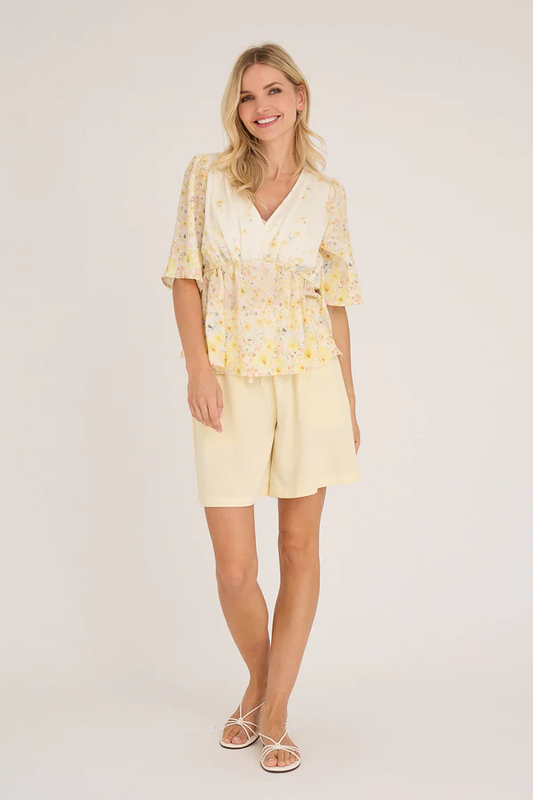 Aurora Blouse, pale yellow