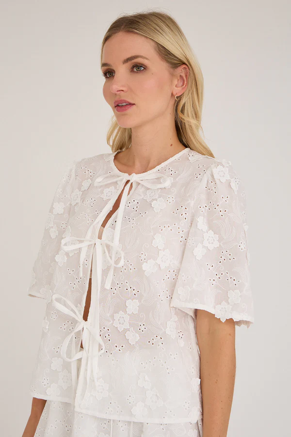 Rosamarie cardigan, white