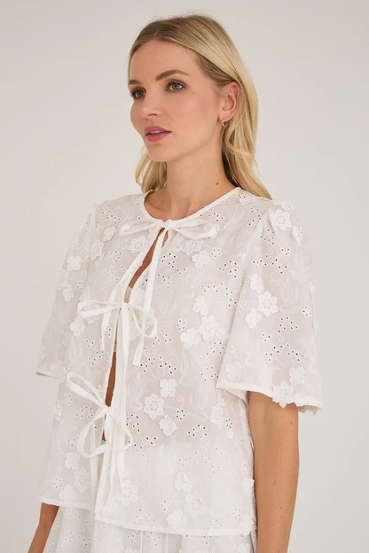 Rosamarie cardigan, white