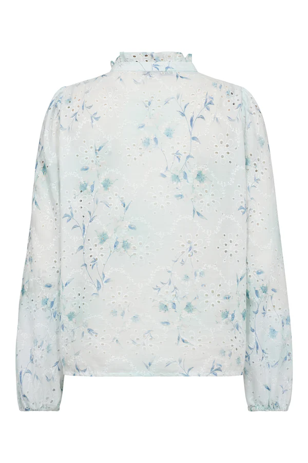 Grete Blouse, blue/white