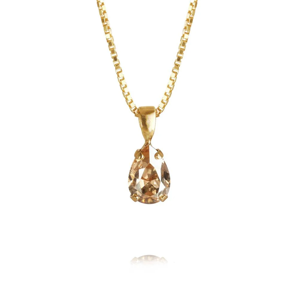 Petite Drop Necklace, golden shadow